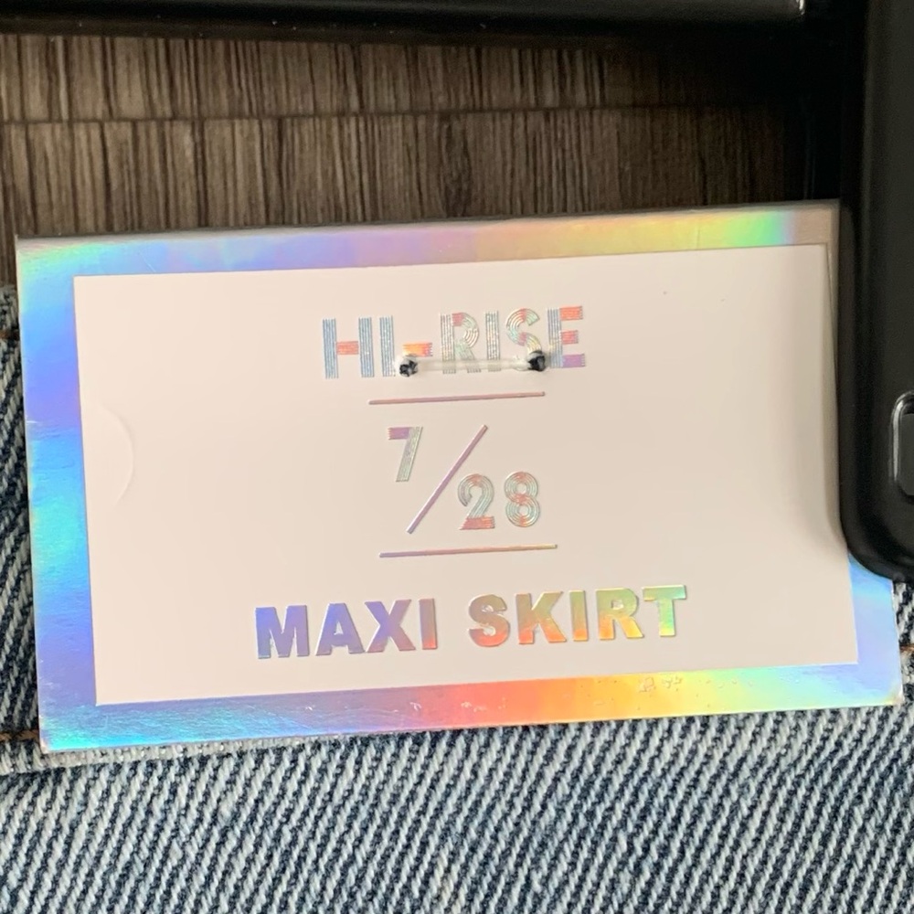 NWOT Tinseltown Blue Denim Maxi Skirt - Picture 4 of 11